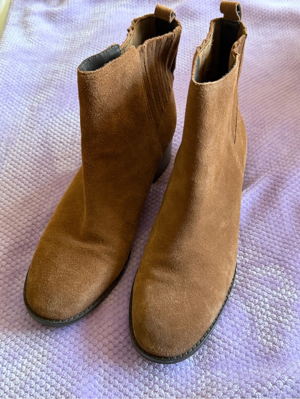 Sam Edelman Chestnut Suede Chelsea Ankle Boots